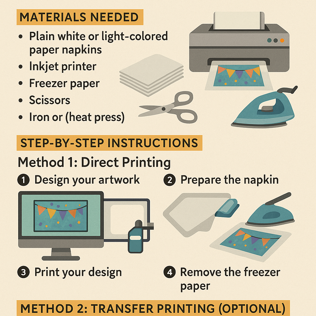Tips to Make Party Printed Paper Napkins