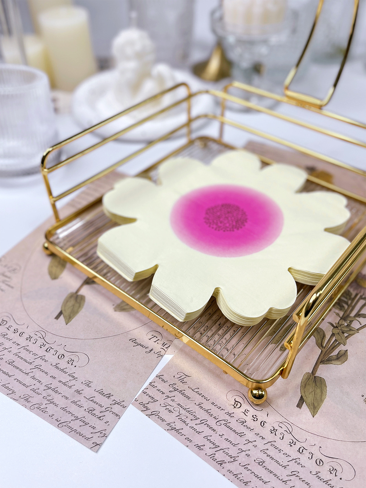 Furong Party Printed Paper Napkins With Diverse Stylish Designs Perfectly Match Wedding And Birthday Scenes, Adding Warm Decorative Charm To Gatherings