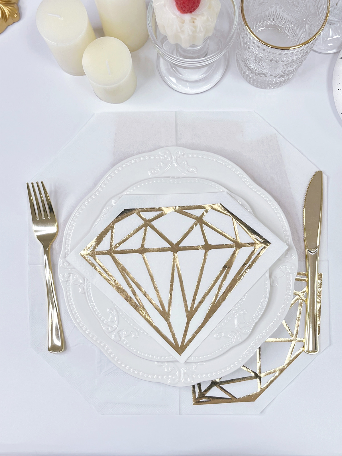 Furong Custom Foil Napkins For Wedding, Party And Banquet Event Decoration