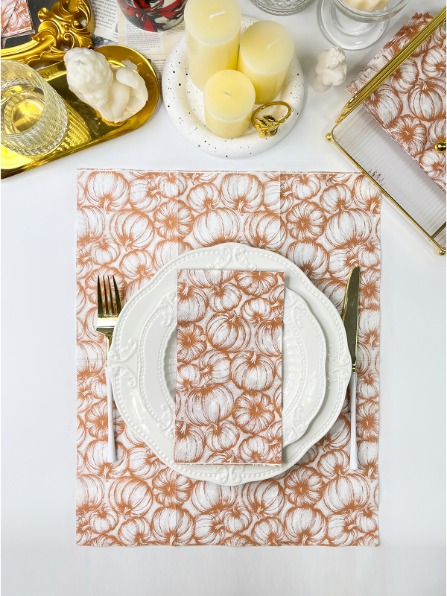 Furong Printed Table Napkins, Multiple Material Options