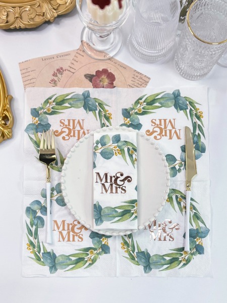 Furong Foil Stamping Napkins For Event Table Decor